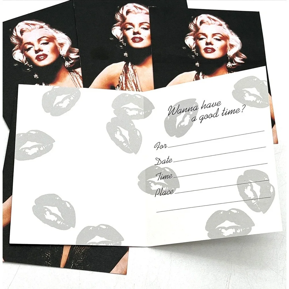 Lot‎ Of 5 Vtg 1993 Marilyn Monroe Greeting Invitation Cards Hallmark Ambassador